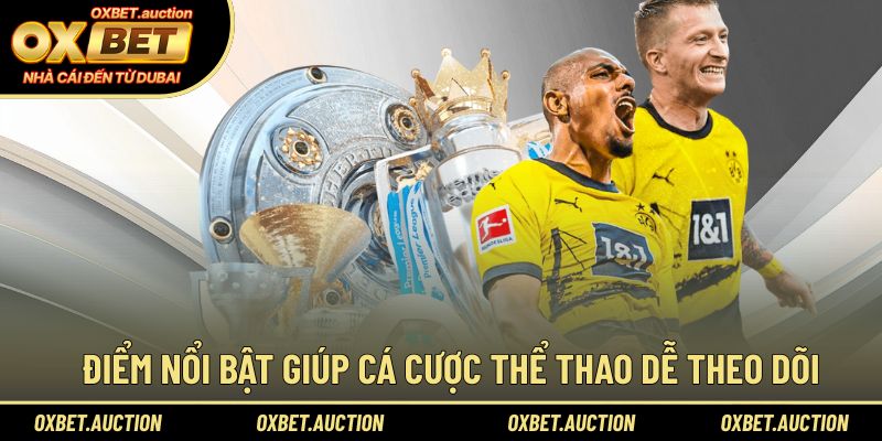 Điểm nổi bật giúp cá cược thể thao dễ theo dõi
